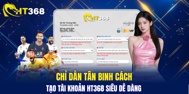 Cách tạo tài khoản HT368 dành cho tân binh